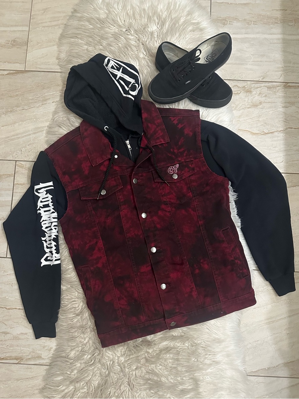 Tie-Dye Denim Vest